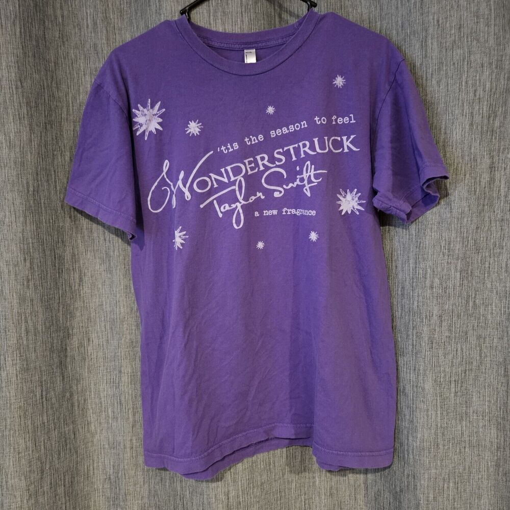 Taylor Swift Wonderstruck Fragrance Shirt Womens Large Purple Casual Y2K